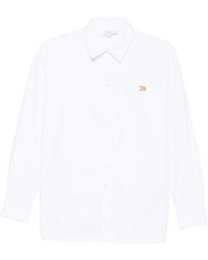 Maison Kitsuné Baby Fox Logo-Patch Shirt - White