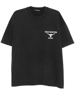 Cole Buxton Logo-Print Short-Sleeve T-Shirt - Black