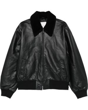 Calvin Klein Leather Jackets - Black