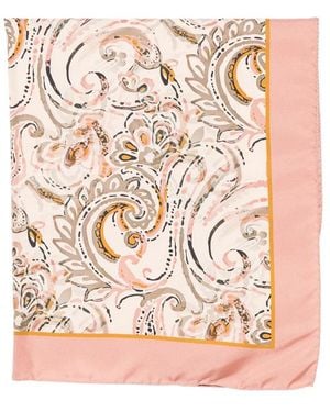 D'Aniello Paisley-Print Silk Scarf - Pink