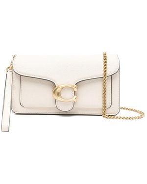 COACH Turnlock Chain Cross Body Bag - Natural