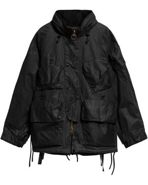 Barbour X Norbit Multi-Pocket Waxed Jacket - Black