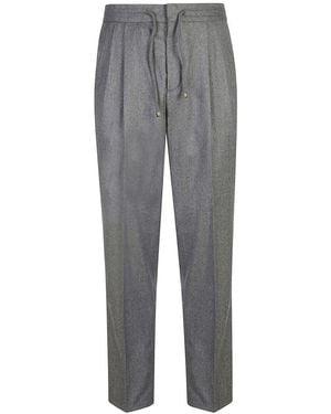 Brunello Cucinelli Drawstring-Waist Trousers - Grey
