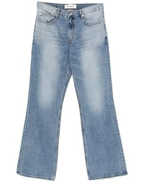 Tonywack Cotton Faded Wide- Leg Jeans - Blue
