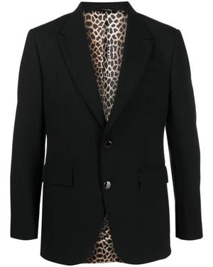 Eraldo Notched-Lapel Single-Breasted Blazer - Black