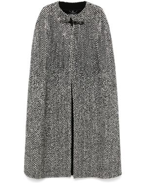 Ermanno Scervino Crystal-Embellished Cape - Grey