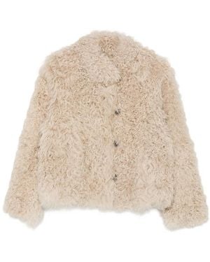Suprema Reversible Shearling Jacket - Natural