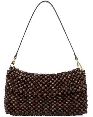 STAUD Coffee Foldover Top Bag - Brown