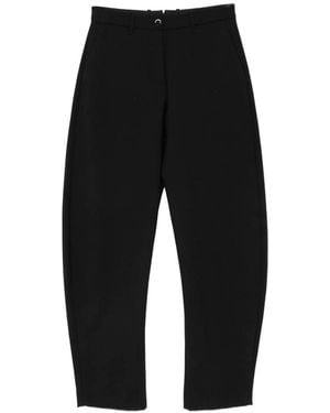 Nine:inthe:morning Althea Belt-Loops Button-Fastening Pants - Black