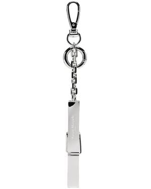 Maison Margiela Clothespin-Shaped Chain Keyring - Metallic