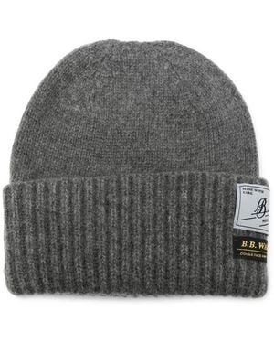 B.B. Wallace B. B. Wallace Peyton Ribbed-Knit Beanie Hat - Gray