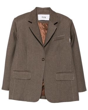 ELEH Single-Breasted Blazer - Brown