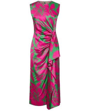 Dries Van Noten Ruffled-Detail Floral-Print Dress - Pink