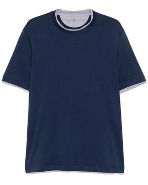 Brunello Cucinelli T-Shirts And Vests - Blue