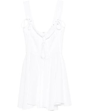 LES FILLES D'EVA Sleveeless Tie-Strap Mini Dress - White