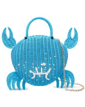 Serpui Crab Top-Handle Clutch Bag - Blue
