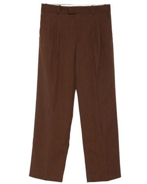 Drole de Monsieur Pleated Trousers - Brown