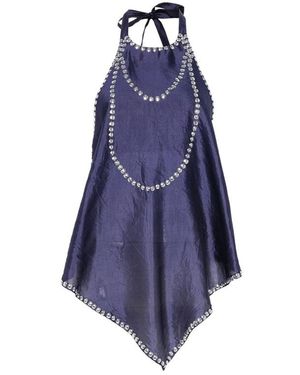 GIMAGUAS Embellished Halterneck Top - Blue