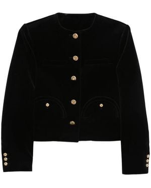 Blazé Milano Button-Fastening Cotton-Blend Jacket - Black