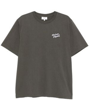 Maison Kitsuné T-Shirt With Logo - Grey