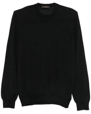 ZANONE-SLOWEAR Crew-Neck Long-Sleeve Jumper - Black