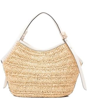 Kate Spade Small Magnet-Fastening Tote Bag - Natural