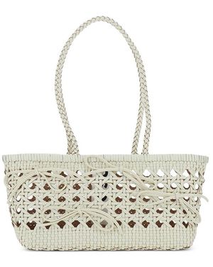 OSOI Biscuit Braided-Strap Woven Shoulder Bag - Metallic