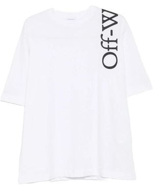 Off-White c/o Virgil Abloh Off- Logo-Print T-Shirt - White
