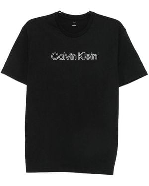 Calvin Klein Logo-Print T-Shirt - Black