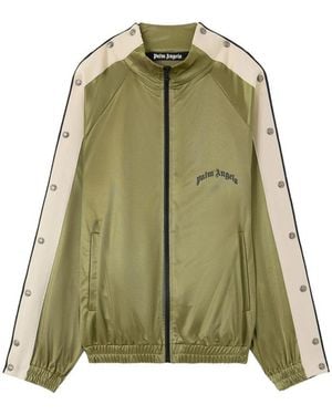 Palm Angels Snap-Button Side Bands Track Jacket - Green
