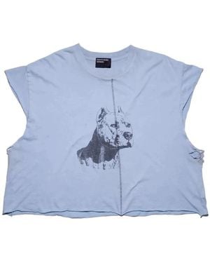 Enfants Riches Deprimes Na Pitbull Distressed T-Shirt - Blue