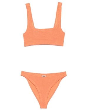 Hunza G Xandra Crinkle-Effect Bikini - Orange