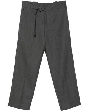 Costumein John Belted Straight-Leg Trousers - Grey
