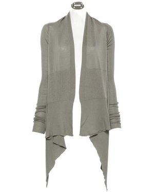 Rick Owens Long-Sleeve Asymmetric Cardigan - Gray