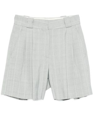 Blazé Milano After You Fell Pinstripe Pleated Shorts - Grey