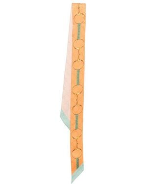 Gucci Horsebit Pattern Scarf - White