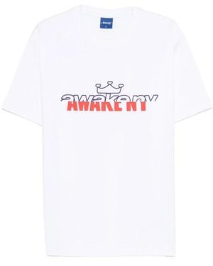 AWAKE NY Headcrack Champs Logo T-Shirt - White