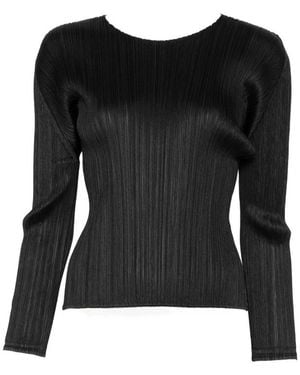 Pleats Please Issey Miyake Pleated Top - Black