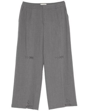 THESTROY Distressed Trousers - Grey