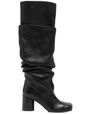 Poeve Square-Toe Boots - Black
