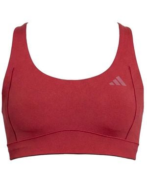 Adidas X Entire Studios X Entire Studios Optime Logo-Detail Sports Bra - Red