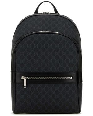 Gucci Medium Backpack Gg Supreme - Black