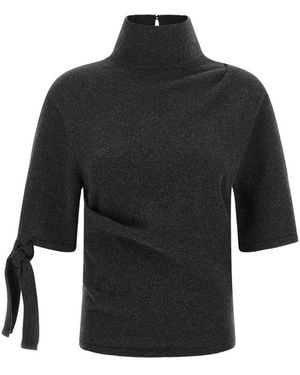 Jacquemus Tie-Detail Roll-Neck Sweater - Blue