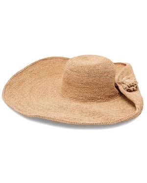 IBELIV Raffia Tassel Hat - Natural