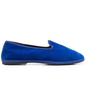 HABILLÈ Sofia Velvet Court Shoes - Blue