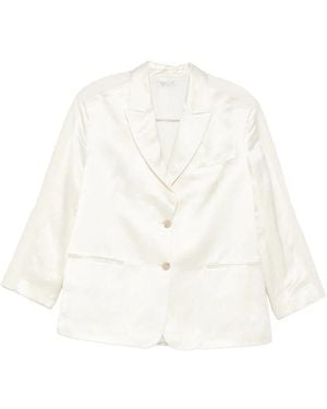 Panicale Peak-Lapel Blazer - White