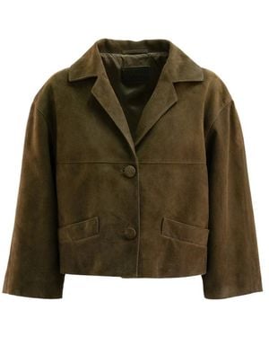 Prada Suede Jacket - Green