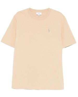 Maison Kitsuné T-Shirt With Logo Detailing - Natural