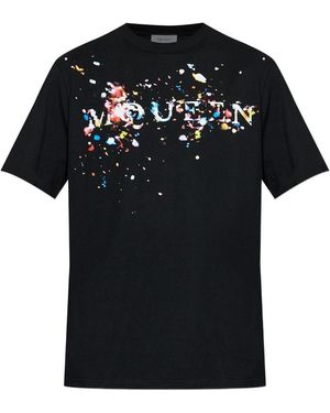 McQueen Confetti-Detail T-Shirt - Black