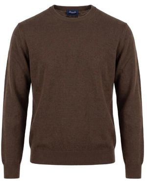 Drumohr Crew-Neck Wool Sweater - Brown